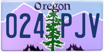 OR license plate 024PJV