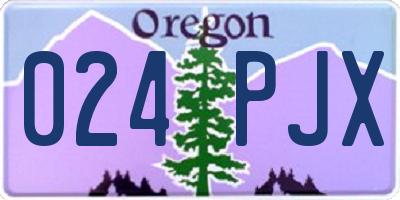 OR license plate 024PJX