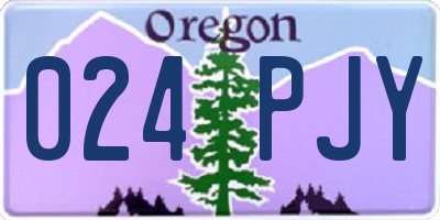 OR license plate 024PJY