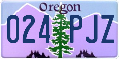 OR license plate 024PJZ