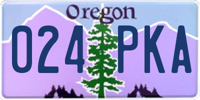 OR license plate 024PKA