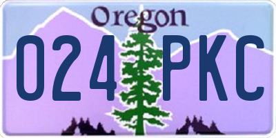 OR license plate 024PKC
