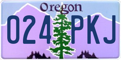OR license plate 024PKJ