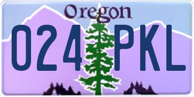 OR license plate 024PKL