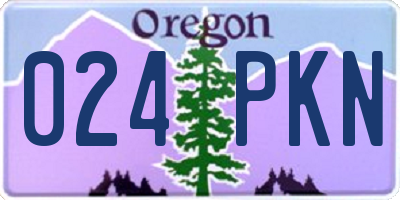 OR license plate 024PKN