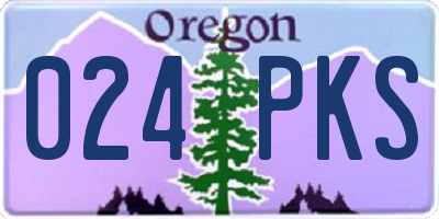 OR license plate 024PKS
