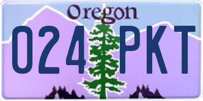 OR license plate 024PKT