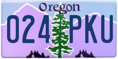 OR license plate 024PKU
