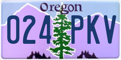 OR license plate 024PKV