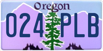 OR license plate 024PLB