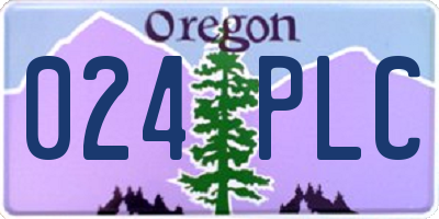 OR license plate 024PLC