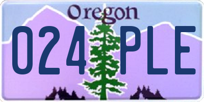 OR license plate 024PLE