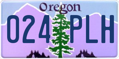 OR license plate 024PLH