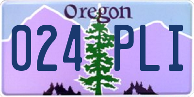OR license plate 024PLI