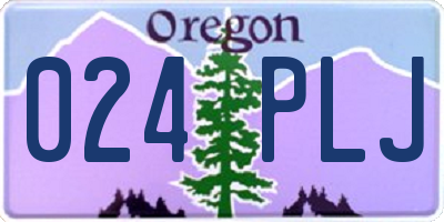 OR license plate 024PLJ