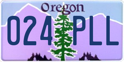 OR license plate 024PLL