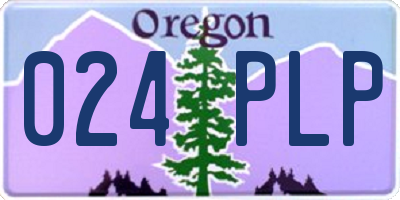 OR license plate 024PLP