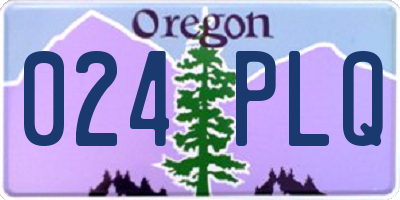 OR license plate 024PLQ