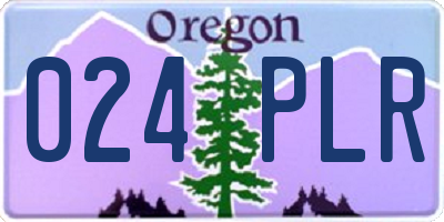 OR license plate 024PLR