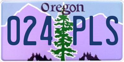 OR license plate 024PLS