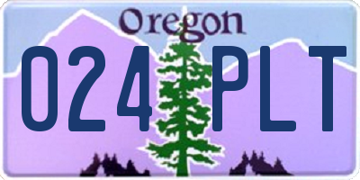 OR license plate 024PLT