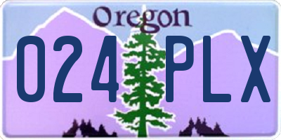 OR license plate 024PLX