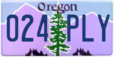 OR license plate 024PLY