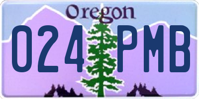 OR license plate 024PMB