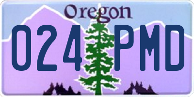 OR license plate 024PMD