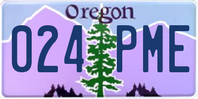 OR license plate 024PME