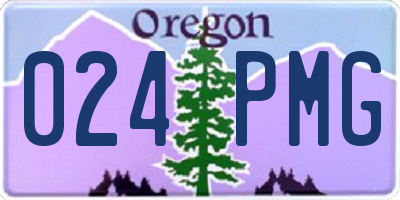 OR license plate 024PMG