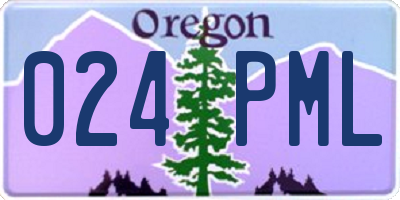 OR license plate 024PML