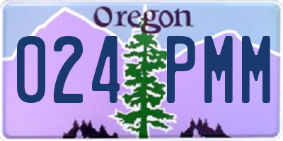 OR license plate 024PMM