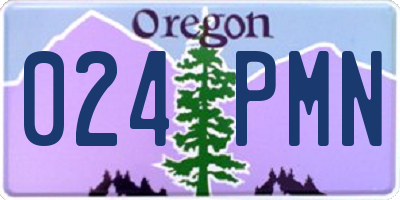 OR license plate 024PMN