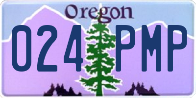 OR license plate 024PMP