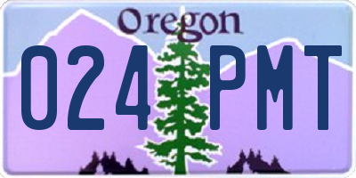 OR license plate 024PMT