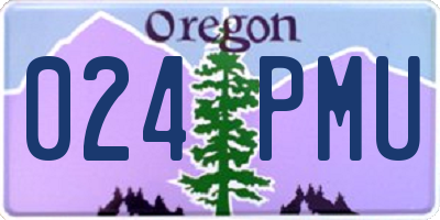 OR license plate 024PMU