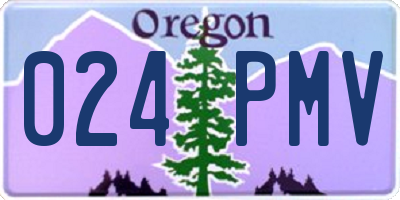 OR license plate 024PMV