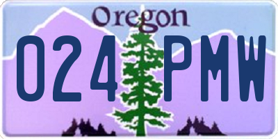 OR license plate 024PMW