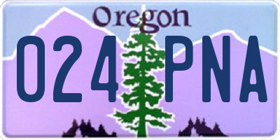 OR license plate 024PNA