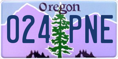 OR license plate 024PNE