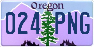 OR license plate 024PNG