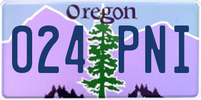 OR license plate 024PNI