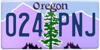 OR license plate 024PNJ