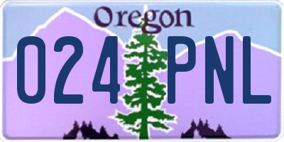 OR license plate 024PNL