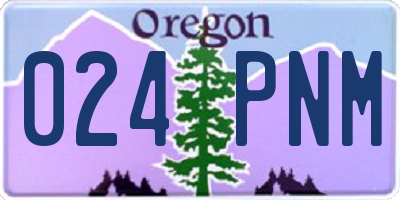 OR license plate 024PNM