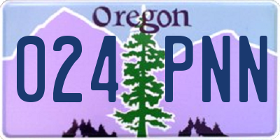 OR license plate 024PNN