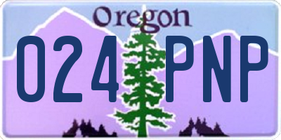 OR license plate 024PNP