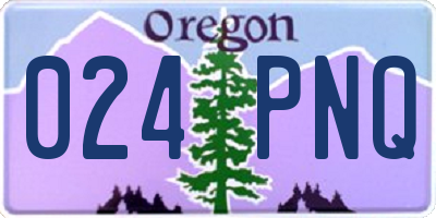 OR license plate 024PNQ