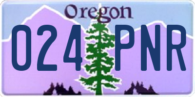 OR license plate 024PNR